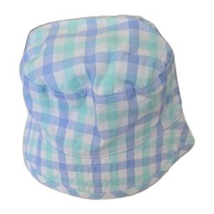 Jane And‎ Jack Infant Bucket Hat Size 3/6M  Blue Plaid